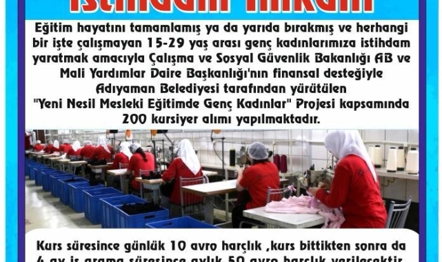 "Yeni nesil mesleki eğitimde genç kadınlar" projesi başladı