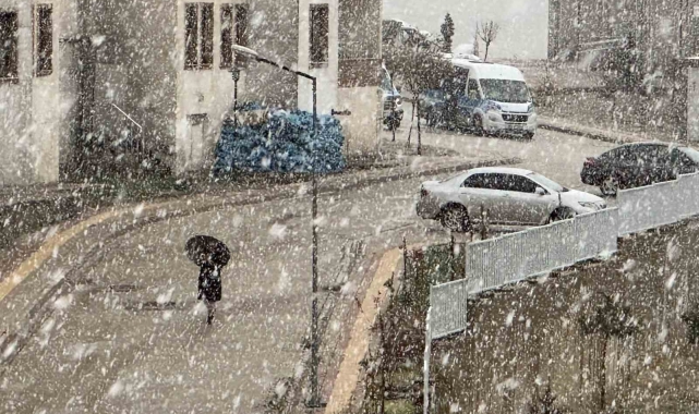 Yüksekova'da yoğun kar yağışı başladı