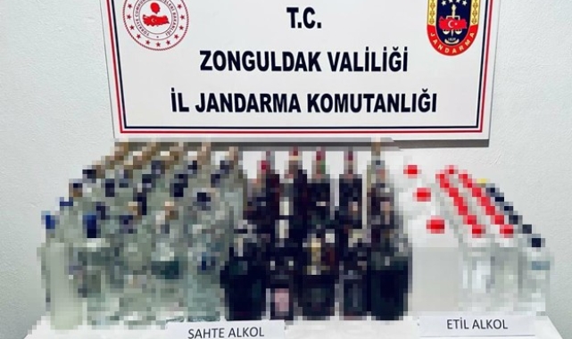 Zonguldak'ta kaçak alkol operasyonu