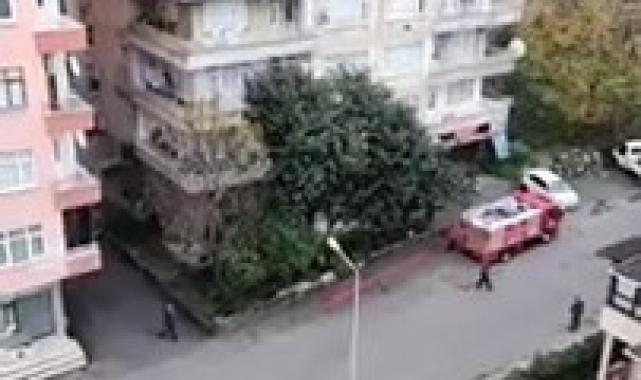 5 katlı binanın çatısı alev alev yandı