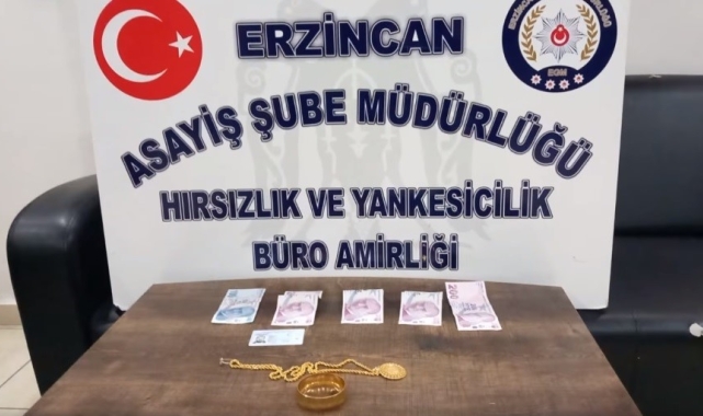 Altın hırsızı polisten kaçamadı
