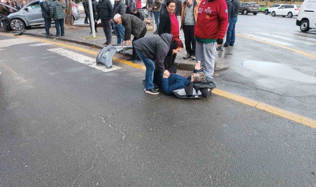 Ankara'da trafik kazası sonrası araçta yangın çıktı: 2 yaralı