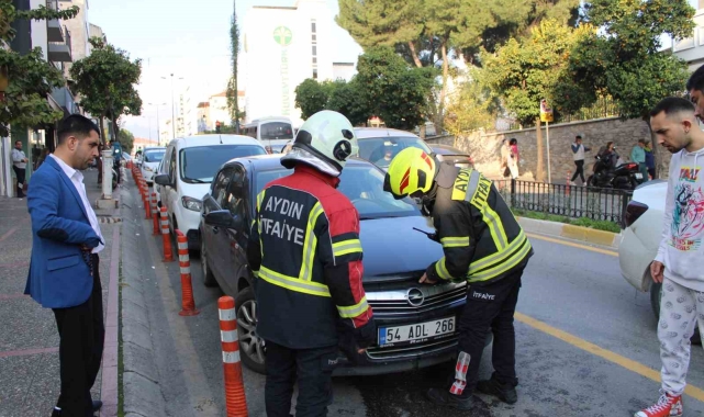 Araç yangını ihbarı ekipleri harekete geçirdi