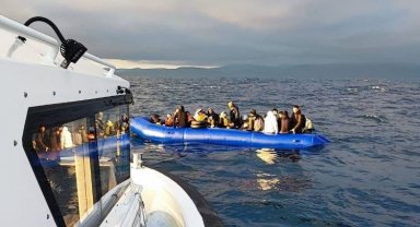 Ayvalık'ta 43 göçmen kurtarıldı, 48 göçmen yakalandı