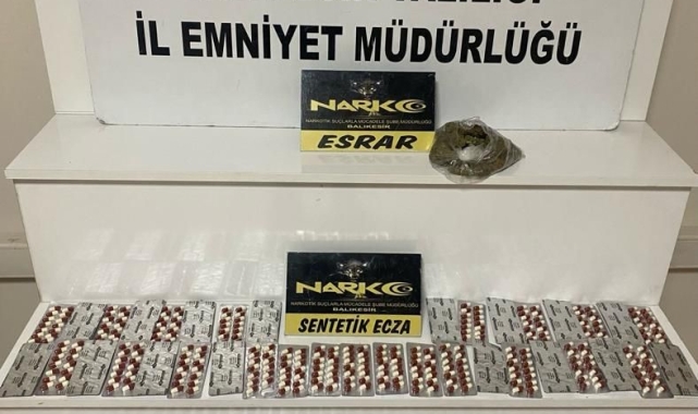 Balıkesir'de narkotikten 2 şahsa uyuşturucu operasyonu