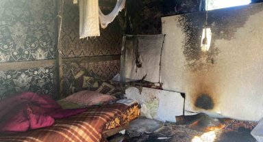 Baraka yangını ekipleri alarma geçirdi