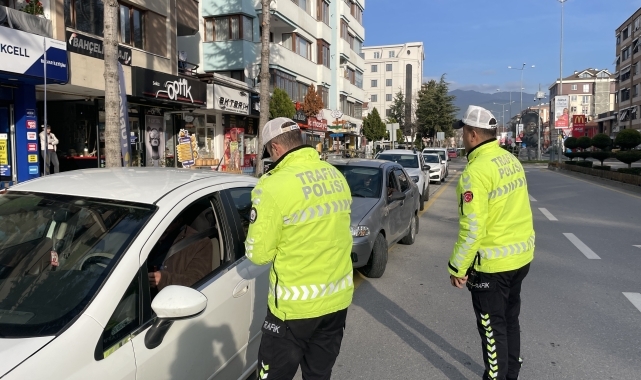 Bolu'da dronla trafik denetimi yapıldı