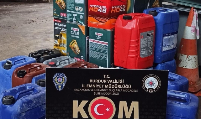 Burdur'da 820 litre kaçak yağ ele geçirildi