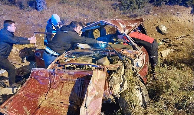 Burdur'da kontrolden çıkan otomobil takla attı: 1'i ağır 2 yaralı