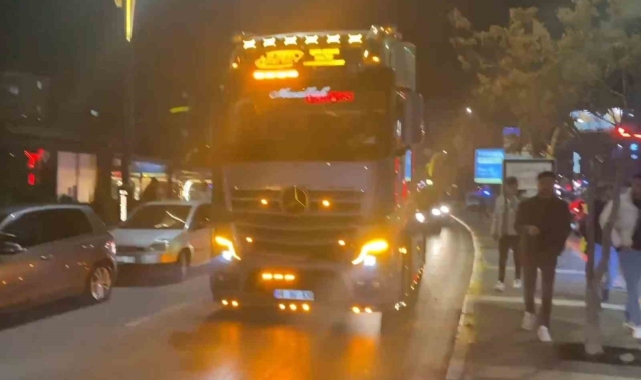 Çakar ışık taktıran tır sürücüsüne 4 bin 64 TL ceza kesildi