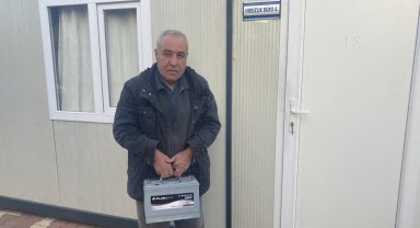 Çalınan akü bulunarak sahibine teslim edildi