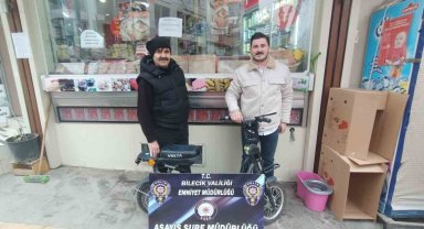 Çalınan bisiklet kısa sürede bulundu, sahibine teslim edildi