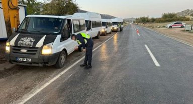 Çermik'te kış lastiği denetimi