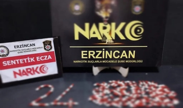 Erzincan'da üzerinde uyuşturucu bulunan şüpheli gözaltına alındı