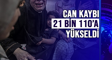 GAZZEDE CAN KAYBI 21 BİN 110'A YÜKSELDİ.