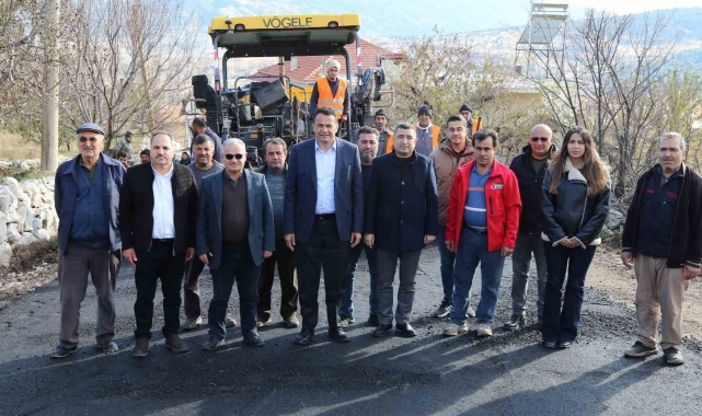 Gömbe'de sıcak asfalt çalışması