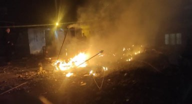 Hatay'da çadırda yangın çıktı