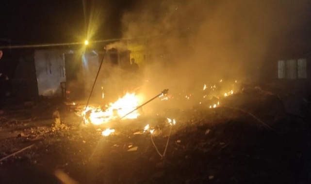 Hatay'da çadırda yangın çıktı