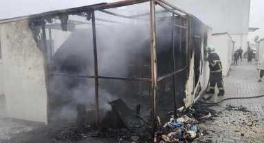 Hatay'da konteyner da yangın