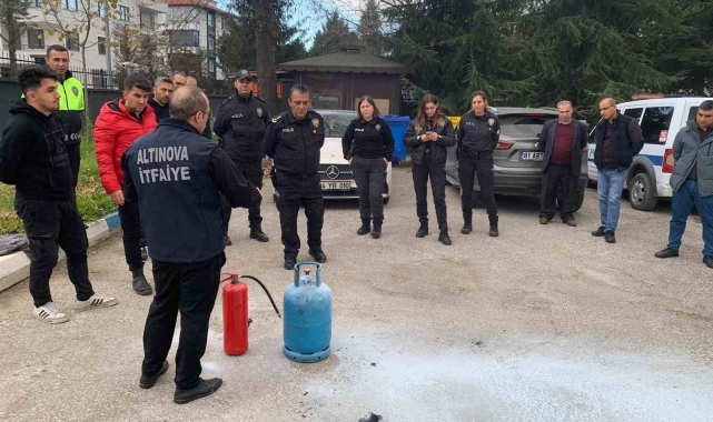 İlçe Emniyet personeline yangın eğitimi