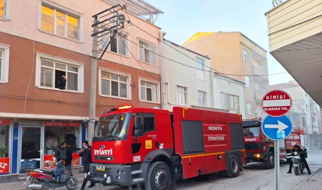 İş yerinin bodrumunda çıkan yangın büyümeden söndürüldü
