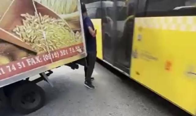 İstanbul'da ölümden kıl payı kurtuluş kamerada