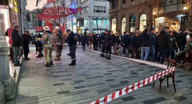 İstiklal Caddesi'nin bir bölümü doğalgaz kaçağı nedeniyle kapatıldı