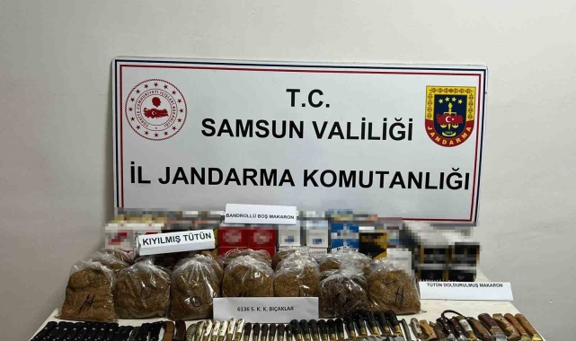 Jandarma tütün mamulleri ele geçirdi