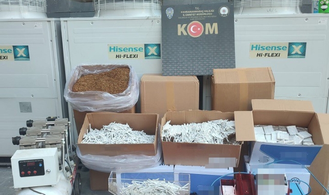 Kahramanmaraş'ta 30 bin makaron ele geçirildi