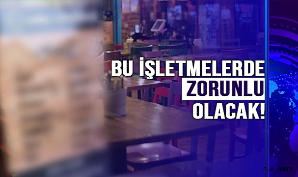 KAPIDA VE MASADA BELİRTMEK ZORUNLU!