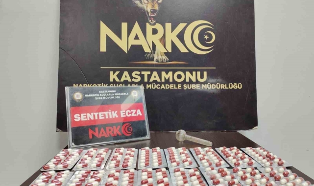 Kastamonu'da 224 adet uyuşturucu hap ele geçirildi: 1 tutuklama
