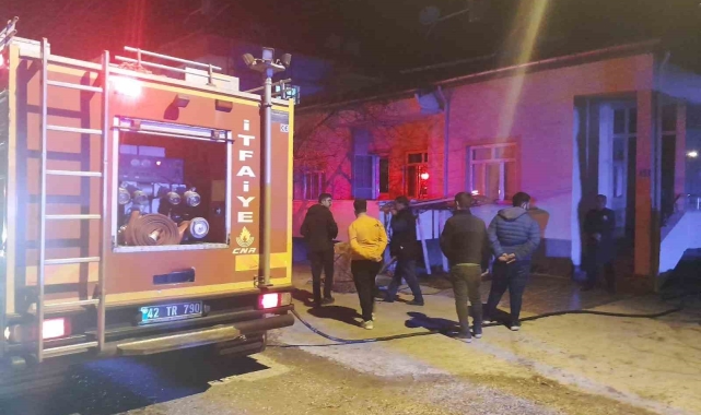 Konya'da ev yangını