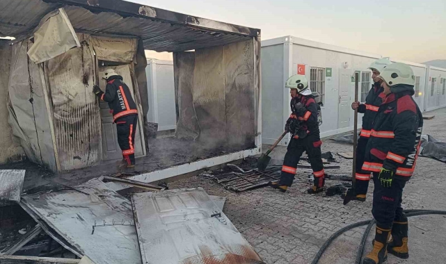 Malatya'da konteyner yangını