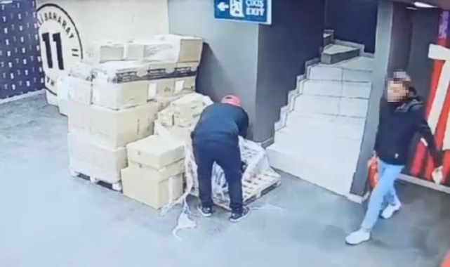 Maltepe'de müşteri gibi gelip yangın tüpünü çaldı