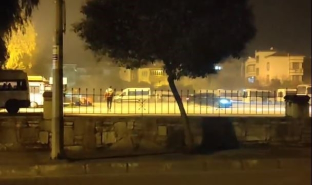 Milas'ta garaj içinde drift yapan sürücüye polis baskını