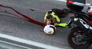 Motosiklet sürücüsü kurtarılmadı