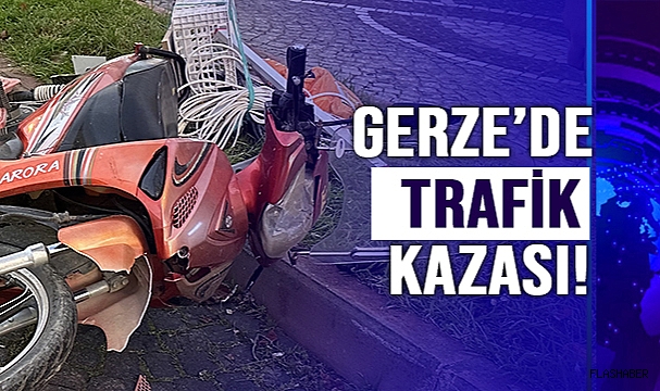 OTOMOBİL, ELEKTRİKLİ MOTOSİKLETE ÇARPTI!