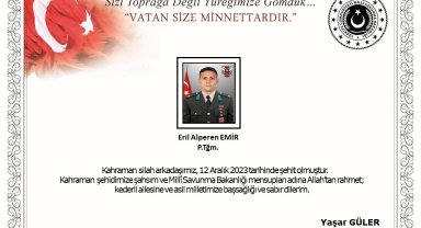 Pençe-Kilit operasyonu bölgesinde bir asker şehit oldu