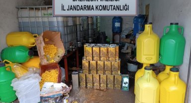 Sahte zeytinyağı imalathanesine jandarma baskını