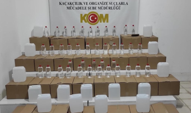 Samsun'da 895 litre etil alkol ele geçirildi