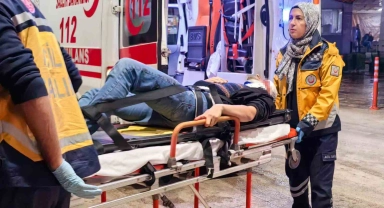 Sanayide kafasına demir parçaları düştü