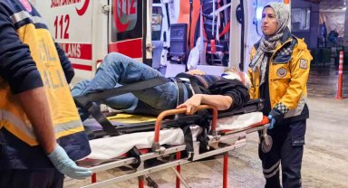 Sanayide kafasına demir parçaları düştü