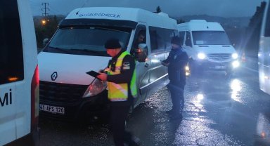 Servis araçlarına 'şafak' denetimi