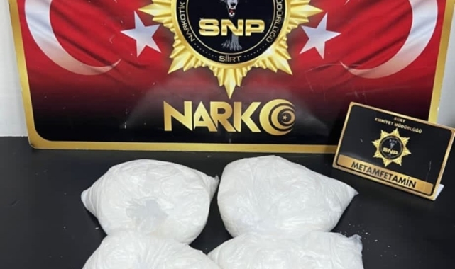 Siirt'te 3 kilogram metamfetamin ele geçirildi: 3 kişi tutuklandı