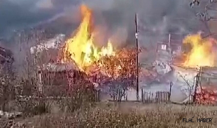 SİNOP’TA ÇIKAN YANGINDA 1 EV, 1 AHIR VE 1 AMBAR KÜL OLDU!