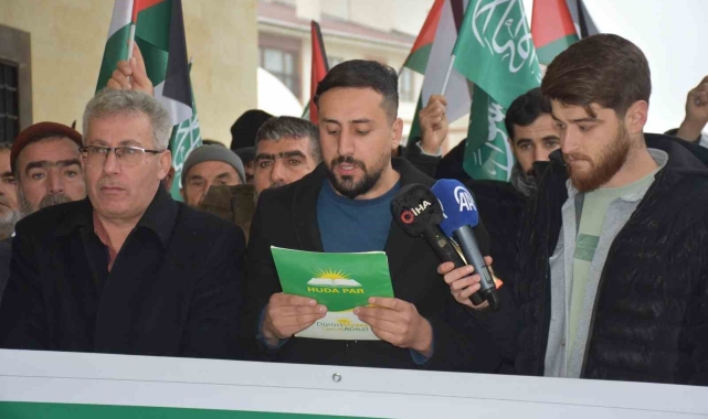 Şırnak'ta İsrail'in Filistin'e yönelik saldırıları protesto edildi