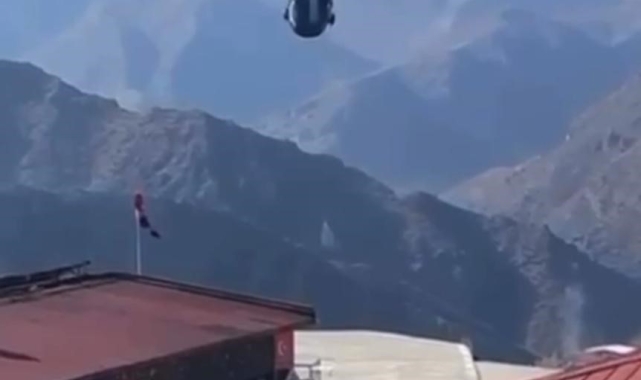 Şırnak'ta pilottan askeri helikopterle şov