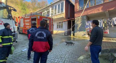 Soba borusundan çıkan yangın korkuttu