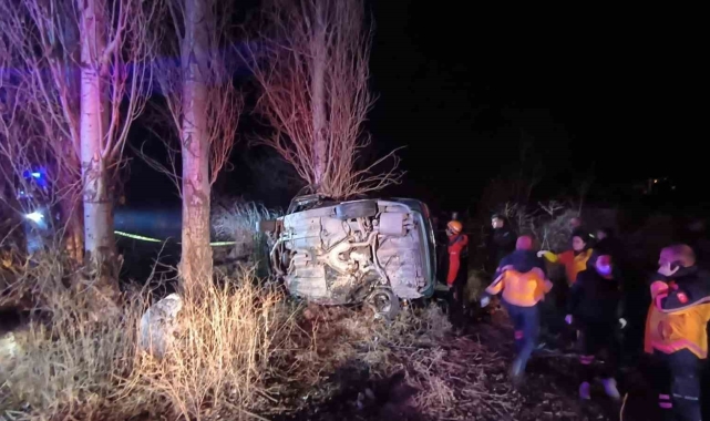 Takla atan otomobilde 1 kişi öldü, 2 kişi yaralandı