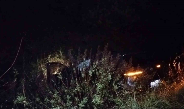 Tuzla'da kontrolden çıkan araç şarampole uçtu: 1 yaralı
